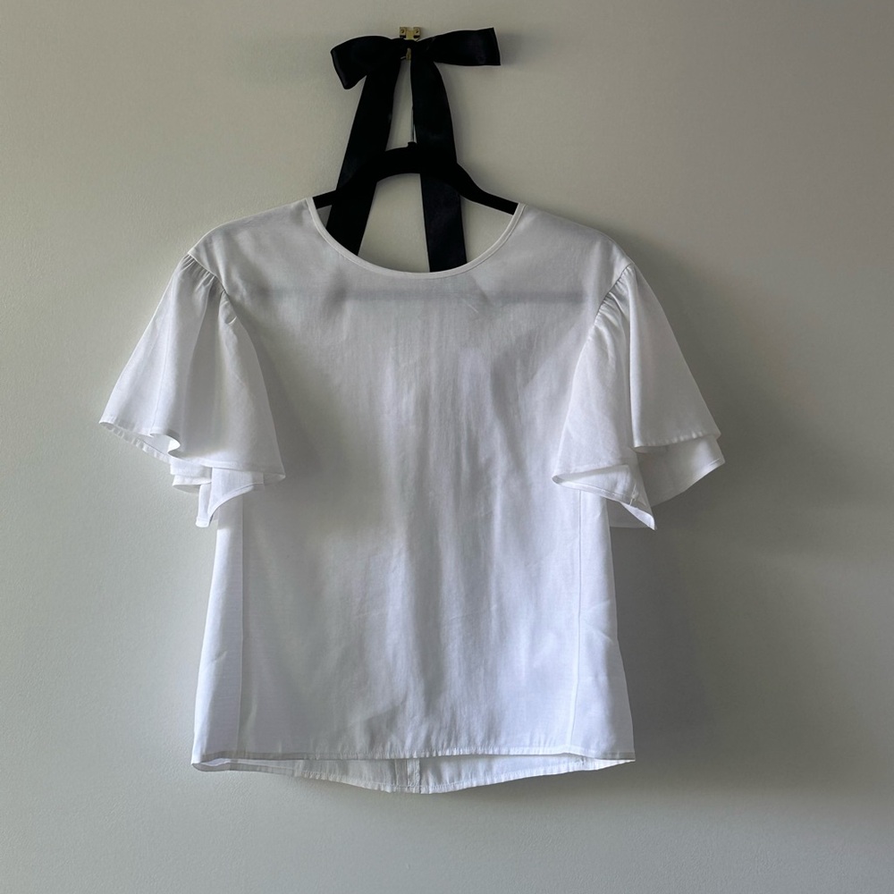 NWT Club Monaco flutter sleeve blouse